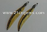 CGP656 18*95mm feather bone pendants wholesale