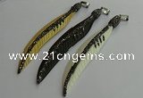 CGP658 18*95mm feather bone pendants wholesale