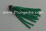 CGP670 2*3mm faceted rondelle handmade chinese crystal tassel pendants