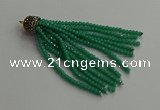 CGP671 2*3mm faceted rondelle handmade chinese crystal tassel pendants