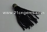 CGP680 3mm round handmade glass beaded tassel pendants wholesale