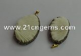 CGP703 30*45mm - 35*55mm freeform coral pendants wholesale