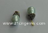 CGP716 15*25mm - 15*30mm teardrop shell pearl pendants wholesale