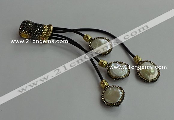 CGP722 16*18mm freeform pearl tassel pendants wholesale