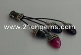 CGP743 18*25mm agate gemstone tassel pendants wholesale