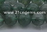 CGQ514 15.5 inches 12mm round matte imitation green phantom quartz beads