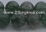 CGQ516 15.5 inches 16mm round matte imitation green phantom quartz beads