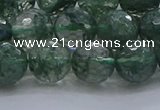 CGQ523 15.5 inches 10mm faceted round imitation green phantom quartz beads