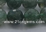 CGQ526 15.5 inches 16mm faceted round imitation green phantom quartz beads