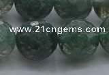 CGQ527 15.5 inches 18mm faceted round imitation green phantom quartz beads