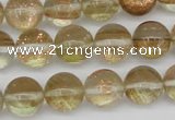 CGQ53 15.5 inches 12mm round gold sand quartz beads wholesale