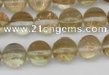 CGQ60 15.5 inches 8mm round gold sand quartz beads wholesale