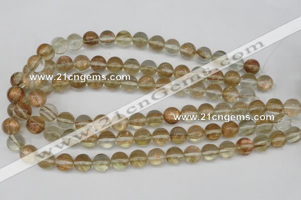 CGQ60 15.5 inches 8mm round gold sand quartz beads wholesale