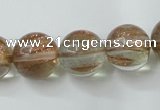 CGQ62 15.5 inches 16mm round gold sand quartz beads wholesale