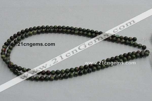 CGR01 16 inches 6mm round green rain forest stone beads wholesale