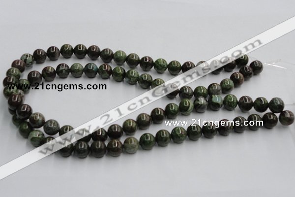 CGR03 16 inches 10mm round green rain forest stone beads wholesale