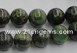 CGR04 16 inches 12mm round green rain forest stone beads wholesale