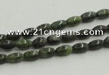 CGR06 16 inches 4*6mm rice green rain forest stone beads wholesale