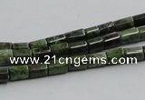 CGR07 16 inches 4*6mm cylinder green rain forest stone beads wholesale