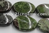 CGR12 16 inches 22*30mm oval green rain forest stone beads wholesale