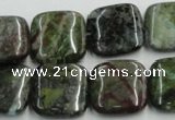 CGR19 16 inches 18*18mm square green rain forest stone beads wholesale