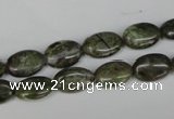 CGR27 15.5 inches 8*12mm oval green rain forest stone beads