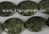 CGR28 15.5 inches 18*25mm oval green rain forest stone beads