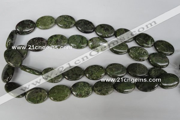 CGR28 15.5 inches 18*25mm oval green rain forest stone beads