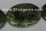 CGR29 15.5 inches 30*40mm oval green rain forest stone beads