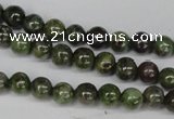 CGR42 15.5 inches 4mm round green rain forest stone beads wholesale