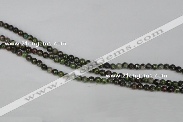 CGR42 15.5 inches 4mm round green rain forest stone beads wholesale