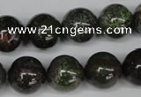 CGR43 15.5 inches 14mm round green rain forest stone beads wholesale