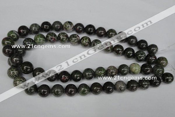 CGR43 15.5 inches 14mm round green rain forest stone beads wholesale