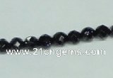 CGS105 15.5 inches 6mm faceted round blue goldstone beads wholesale