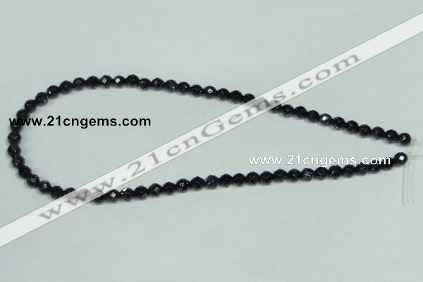 CGS105 15.5 inches 6mm faceted round blue goldstone beads wholesale