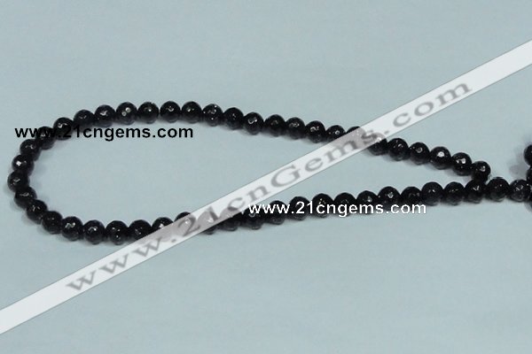 CGS106 15.5 inches 8mm faceted round blue goldstone beads wholesale