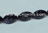 CGS119 15.5 inches 8*16mm twisted rice blue goldstone beads wholesale