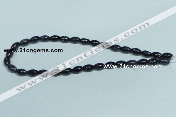 CGS121 15.5 inches 8*12mm rice blue goldstone beads wholesale