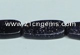 CGS133 15.5 inches 15*30mm twisted rectangle blue goldstone beads wholesale