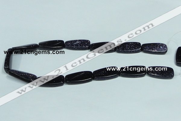 CGS133 15.5 inches 15*30mm twisted rectangle blue goldstone beads wholesale