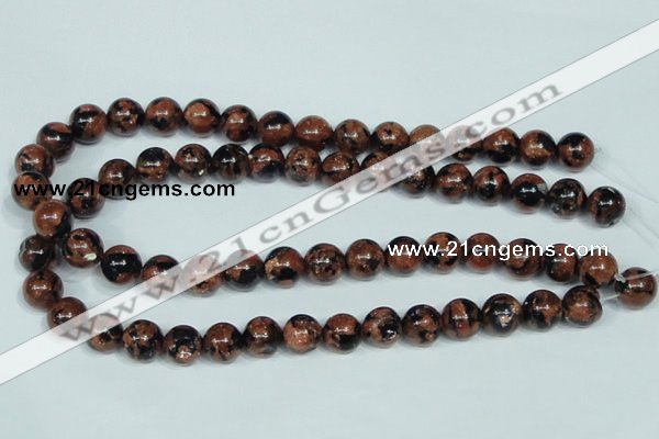 CGS204 15.5 inches 12mm round blue & brown goldstone beads wholesale