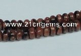 CGS206 15.5 inches 4*6mm rondelle blue & brown goldstone beads wholesale