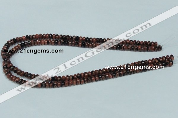 CGS206 15.5 inches 4*6mm rondelle blue & brown goldstone beads wholesale