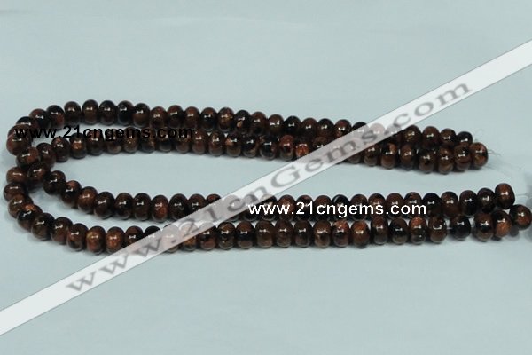 CGS207 15.5 inches 7*10mm rondelle blue & brown goldstone beads wholesale