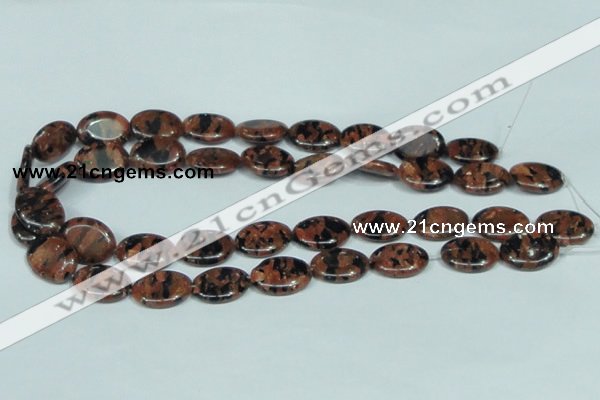 CGS212 15.5 inches 15*20mm oval blue & brown goldstone beads wholesale