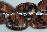 CGS213 15.5 inches 18*25mm oval blue & brown goldstone beads wholesale