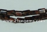 CGS216 15.5 inches 6*8mm rectangle blue & brown goldstone beads