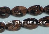 CGS221 15.5 inches 13*18mm twisted oval blue & brown goldstone beads