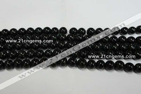 CGS402 15.5 inches 8mm round green goldstone beads wholesale