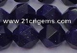 CGS459 15.5 inches 12mm faceted nuggets goldstone beads wholesale